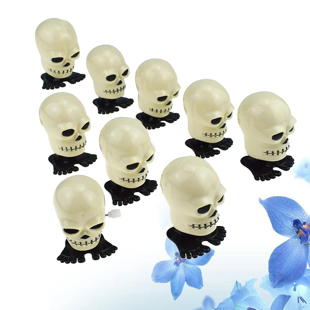 12 Pcs Child Toy Pool Inflatable Palm Trees Halloween Props Skull Wind up Toys