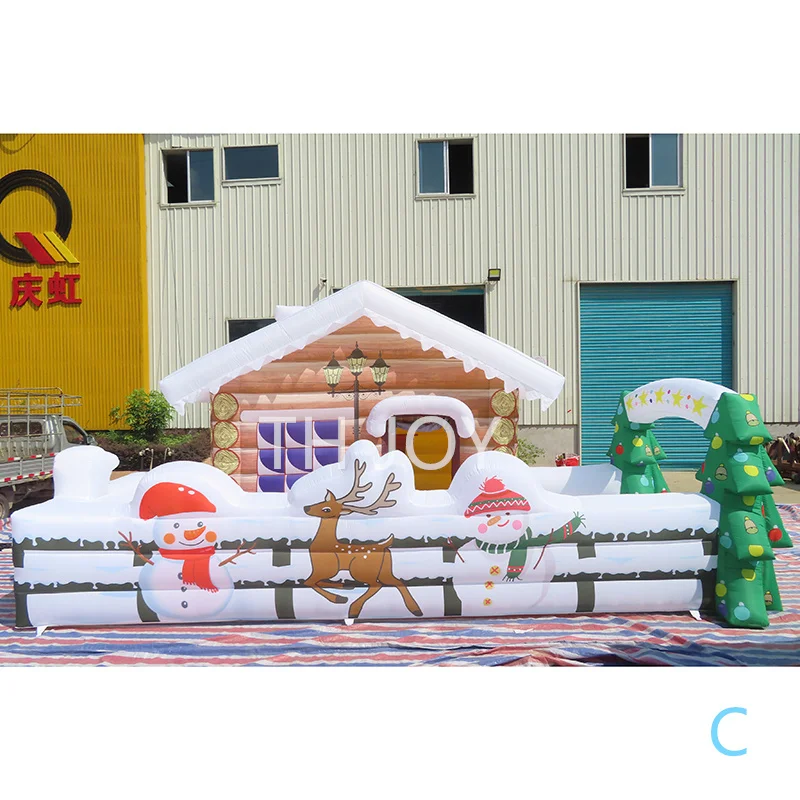 outdoor activities 7x5m inflatable santa grotto christmas house inflatable igloo cabin tent