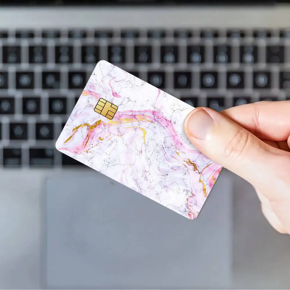 Marble Texture Credit Card Skin Stickers for Bank Card Bus Metro Card Sticker Waterproof Gift