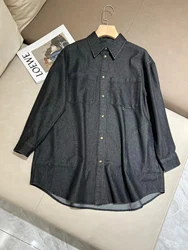 Spring Autumn B*C Women's Shirt Cotton Denim Casual Large Size Loose Shirt Female Top's Woman's Clothing