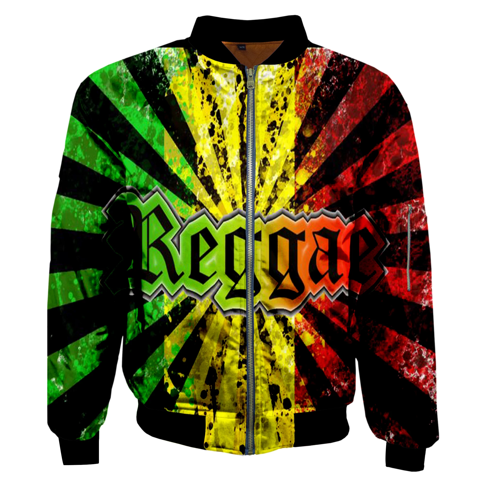 

NewFashion Bob Marley Reggae Musician Rastafari Lion Tattoo Винтажное зимнее пальто в стиле ретро с 3D принтом ветровка куртка-бомбер Q3