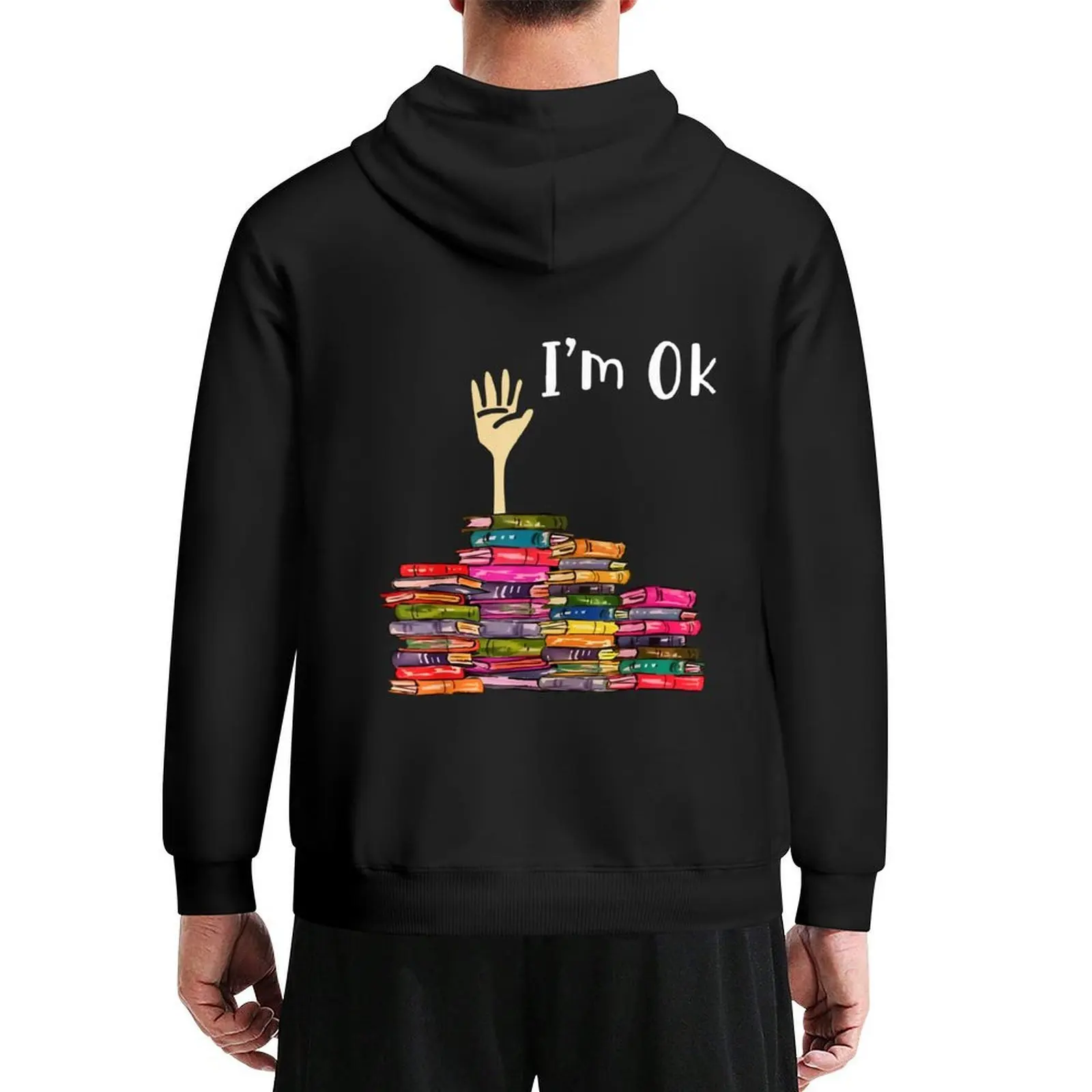 

national reading day I'm ok book Hoodie mens designer clothes anime clothes anime clothing winter clothes men hoodie