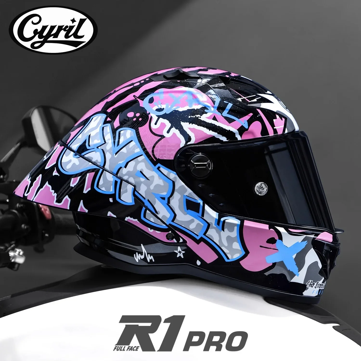 CYRIL R1/PRO Motorcycle Helmet Unisex Racing Locomotive Full