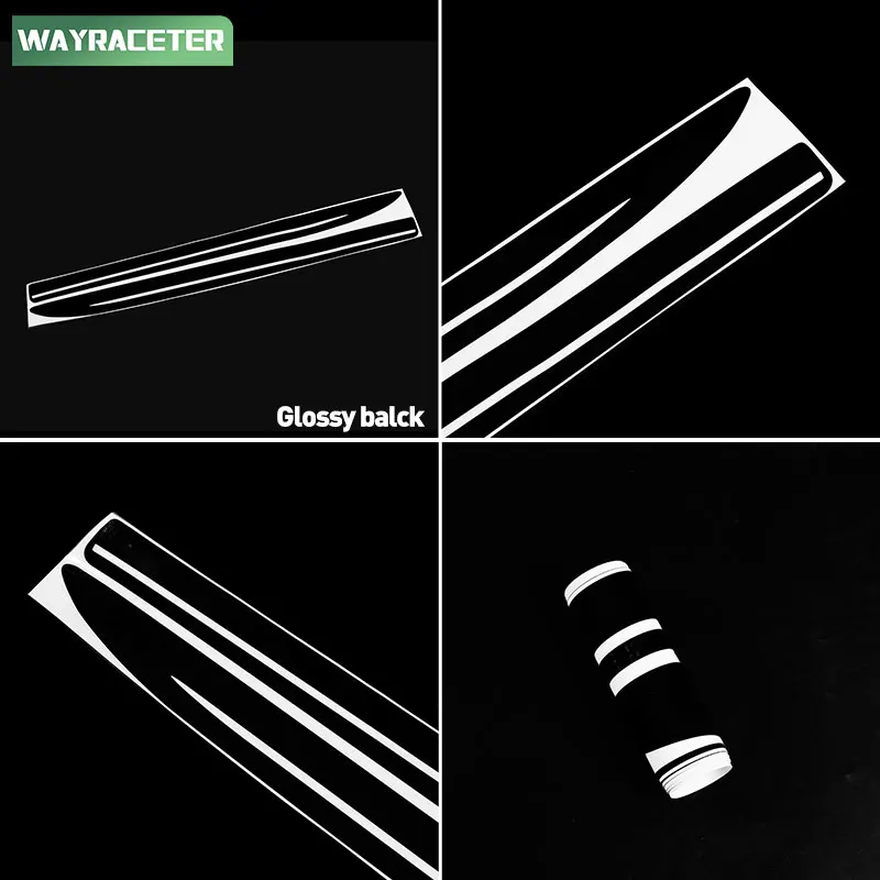 2 Pcs/Set Car Door Side Stripes Sticker Vinyl Decal For Porsche Cayman 718 GTS Boxster 982 982C 2026 2025 2023 2024 Accessories