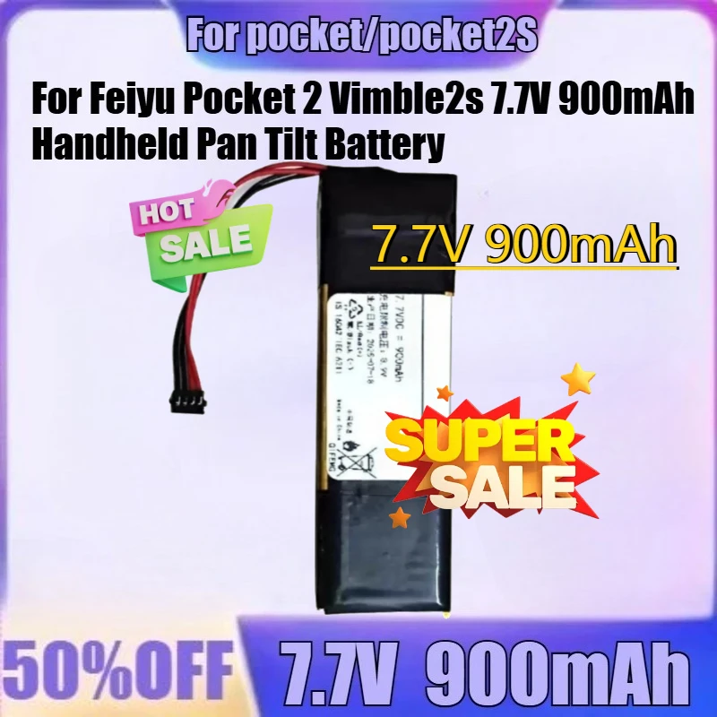 

New 7.7V 900mAh High Quality Battery for Feiyu Pocket 2 Vimble2s 7.7V 900mAh Handheld Pan Tilt Battery High Quality Battery