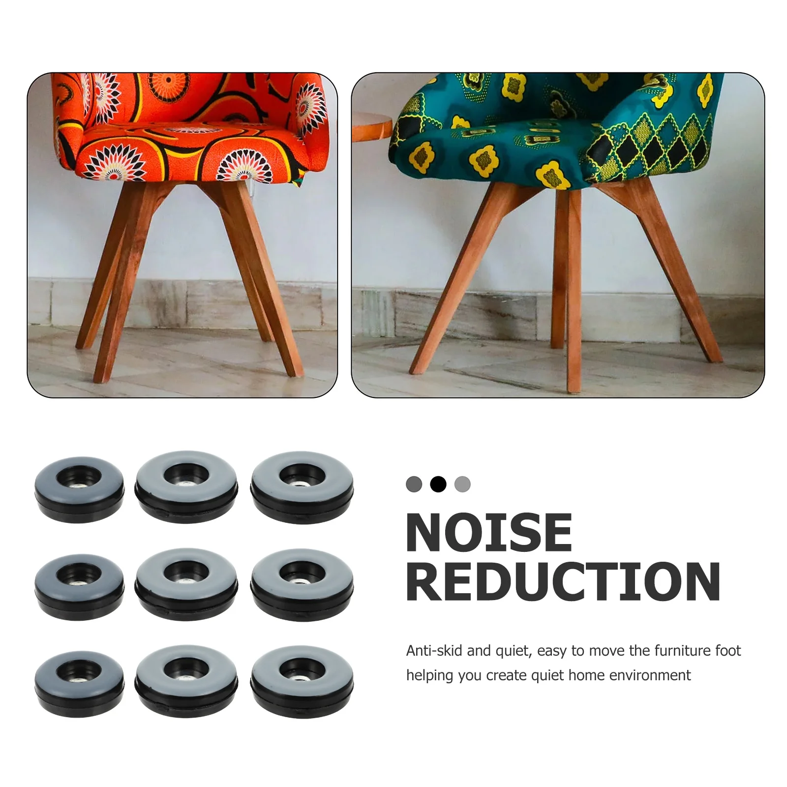 

24pcs Furniture Legs Protector Pads Non-Slip Chair Feet For Wood Laminate Tile Reduce Noise Furniture Sliders For