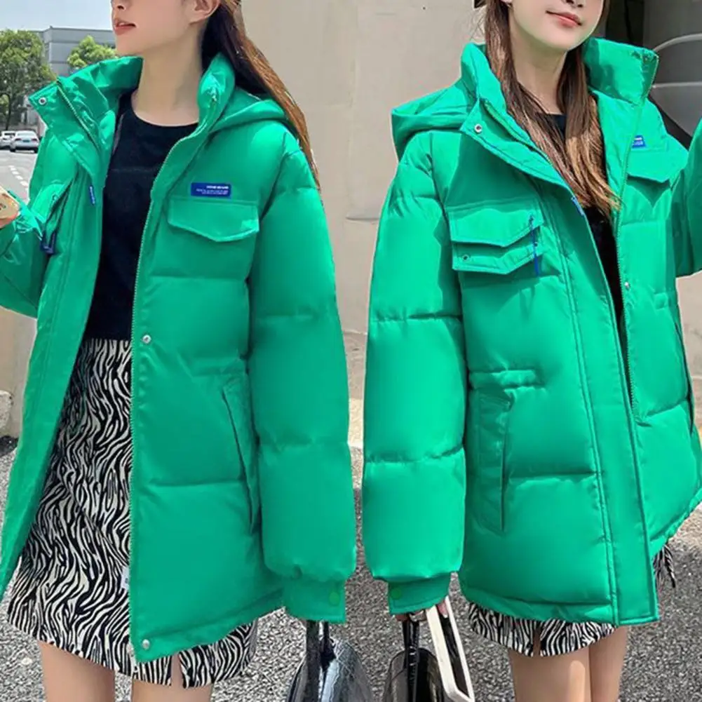 Chaqueta acolchada de plumas para mujer, Parkas gruesas y cálidas largas de invierno, Chaqueta de algodón para mujer, chaqueta de pan holgada coreana 2023