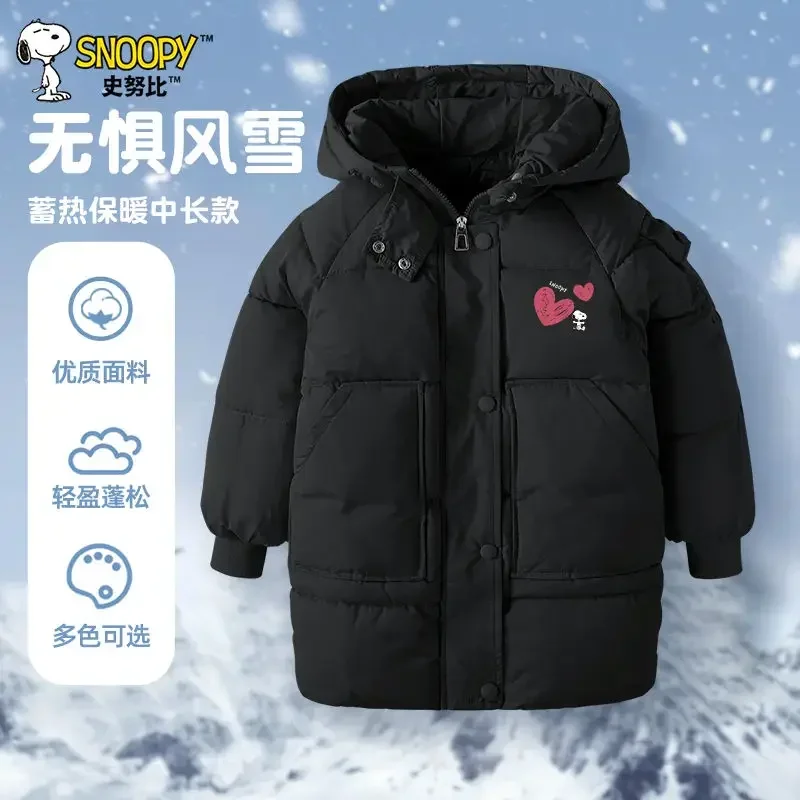 Disney Snoopy Cartoon Girls' Cotton Clothes Personality Autumn and Winter Thickened Fashionable Cute Warm Jackets Holiday Gift