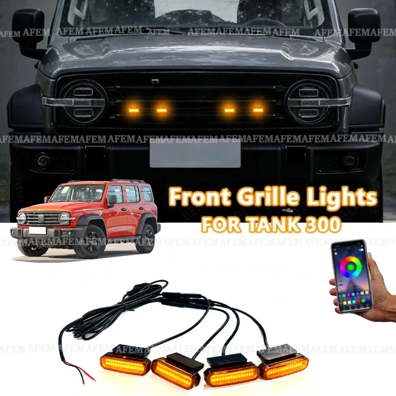 FOR TANK 300 LED Front Grille Light /Driving/Position Lights Car Daytime Running Light Wheel Eyeb Car LED Signal Lamps