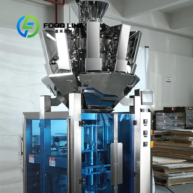 Multi-head Weigher VFFS Vertical Packing Machine for Granular Confectionery Coffee Nuts Almonds Walnuts Foil Seal Customize