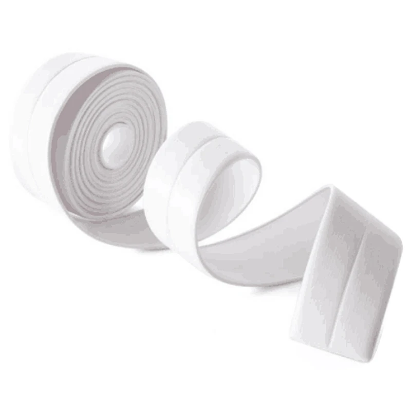 Sealing Strip Tape White PVC Self Adhesive Waterproof Bathroom Shower Sink Restroom Kitchen Crevices Wall Sticker