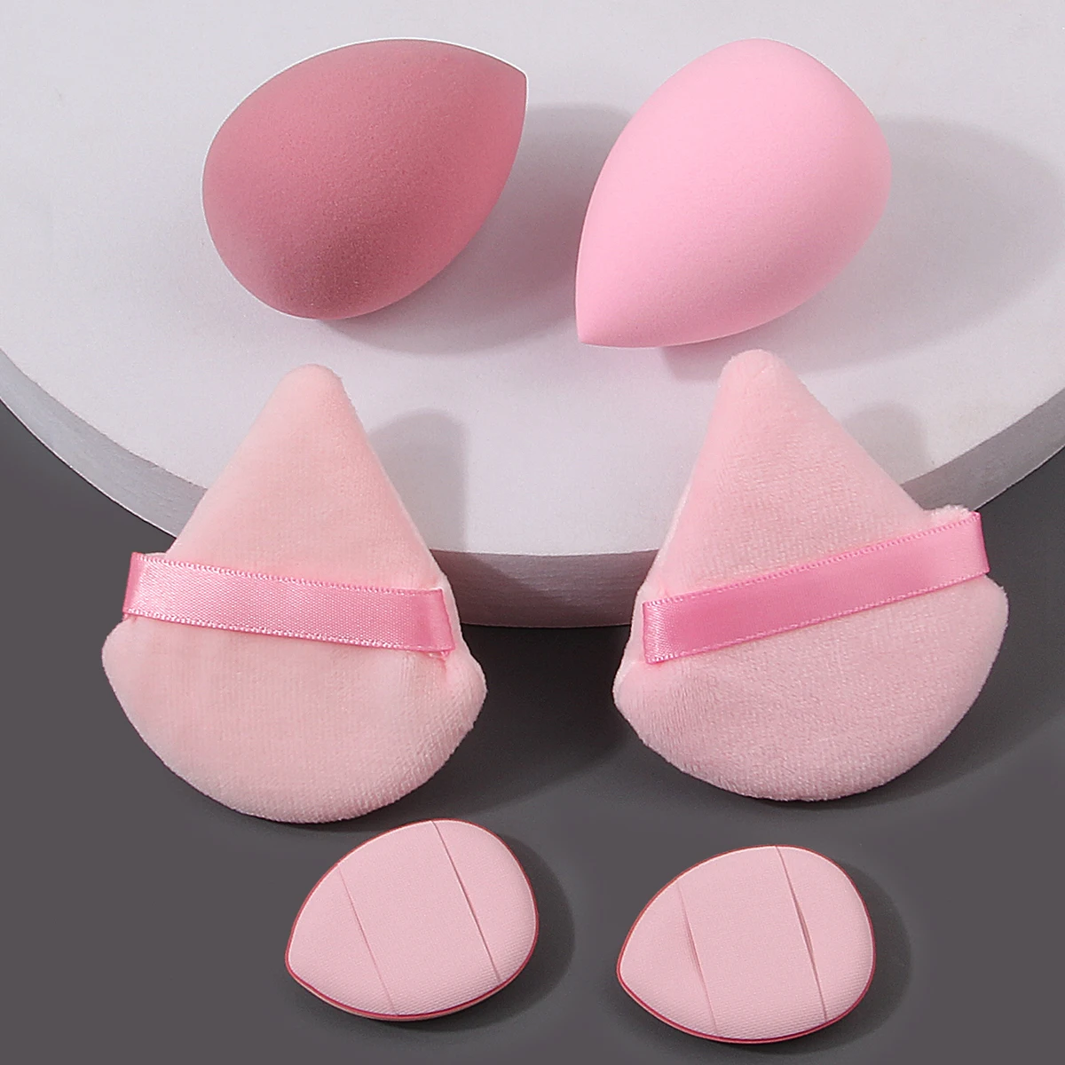 3/6PCS Makeup sponge powder puff, super soft sponge egg + non-sticking powder puff, professional makeup tool for beginners