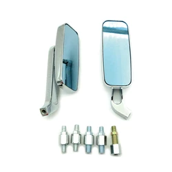 Motorcycle 8/10MM Rear View Mirrors Chrome/Black Set For Harley Dyna Softail Sportster Touring Motorcycles Rearview Side Mirrors