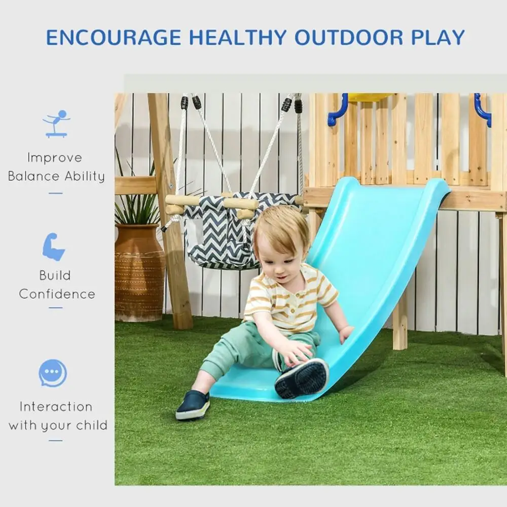 Wooden Toddler Swing Set with Slide - Outdoor Play Equipment for Kids