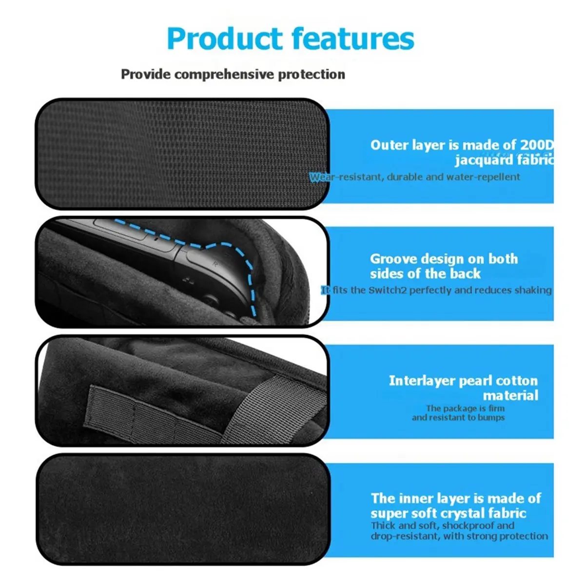 Portable Carrying Case for Switch 1 2 OLED Game Consoles Single Shoulder Cover Double Pocket Accessory