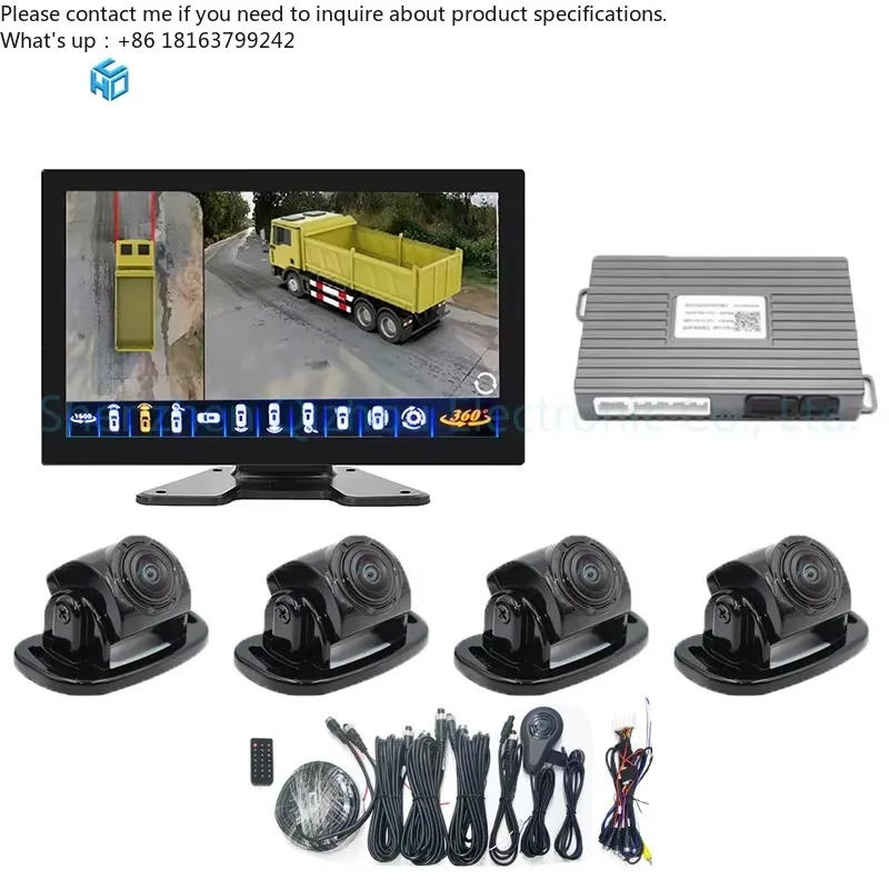 

3D Bird View 360 Degree Around Car System Split Screen Reverse for Bus Van Dump Truck Mixer Trucks