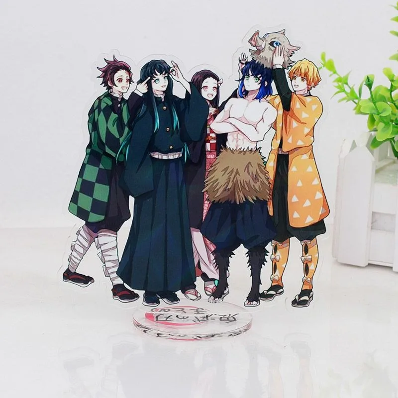 Demon Slayer Tanjiro Kamado Tokitou Muichirou Agatsuma Zenitsu Anime Peripheral Cute Cartoon Desktop Ornaments Kawaii Gifts