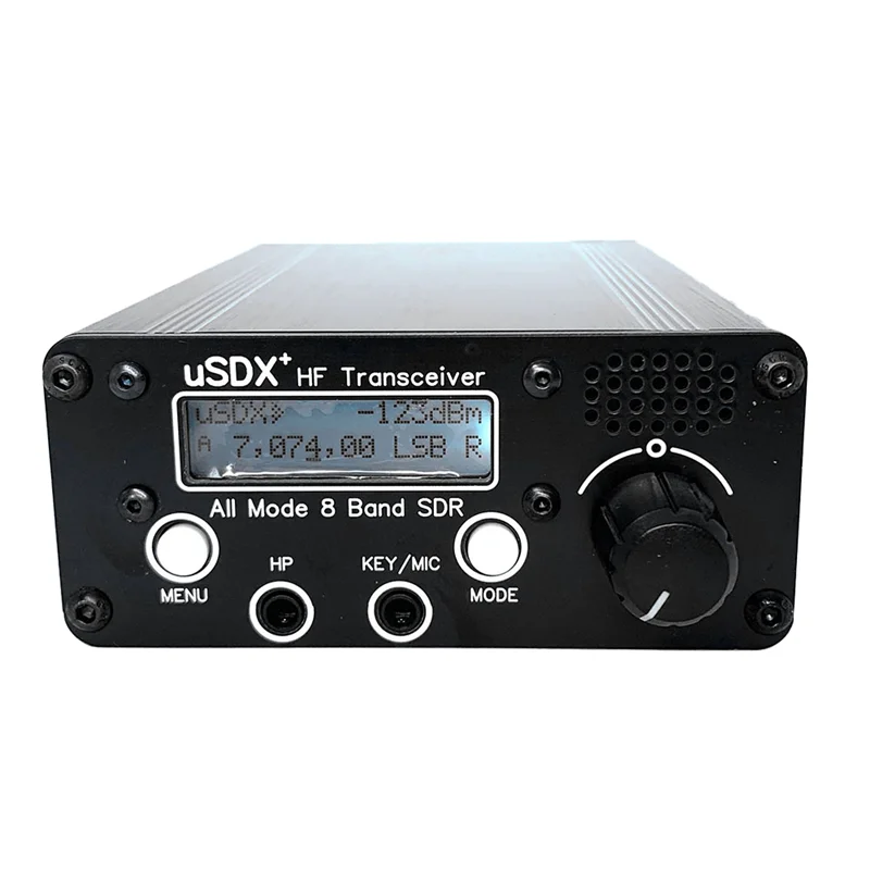 ABGQ 3-5W USDX+ SDR Transceiver All Mode 8 Band HF Ham Radio QRP CW Transceiver 80M/60M/40M/30M/20M/17M/15M/10M US Plug