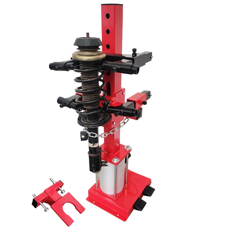 Automotive shock absorber spring compressor, shock absorber spring disassembly and assembly machine, pneumatic and hydraulic sho