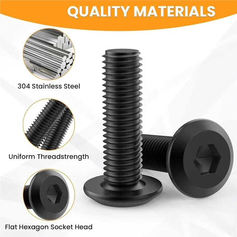 Conjunto de inserção e parafuso rosqueado Y42A (50 peças) 1/4-20 x 19/32 "para parafusos de móveis de madeira kits de porca de parafuso de acionamento de soquete sextavado