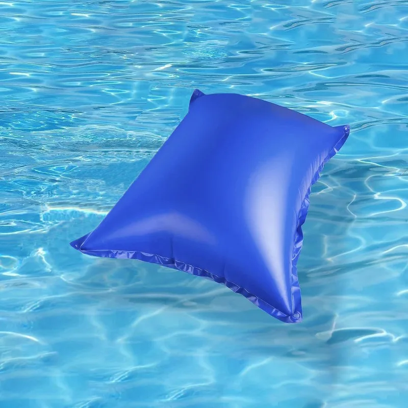Cold-Resistant Pool Floating Pillow - Winter Outdoor Inflatable with Anti-Leaf Cover, Thickened Pool Protector