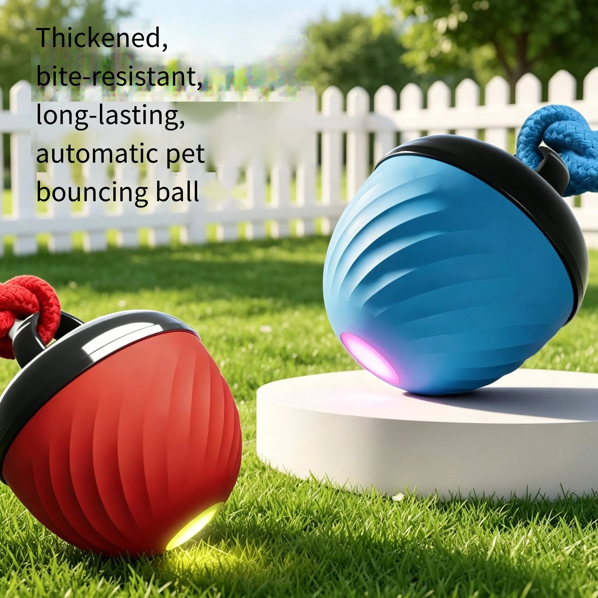Smart Interactive Dog Toy Ball - Auto Moving & Obstacle Avoidance