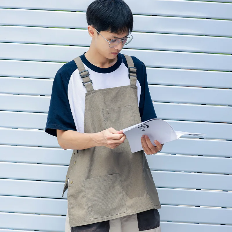 Kitchen Waist Vest with Customized Logo, Coverall Apron for Barista, Garden, Work Clothes