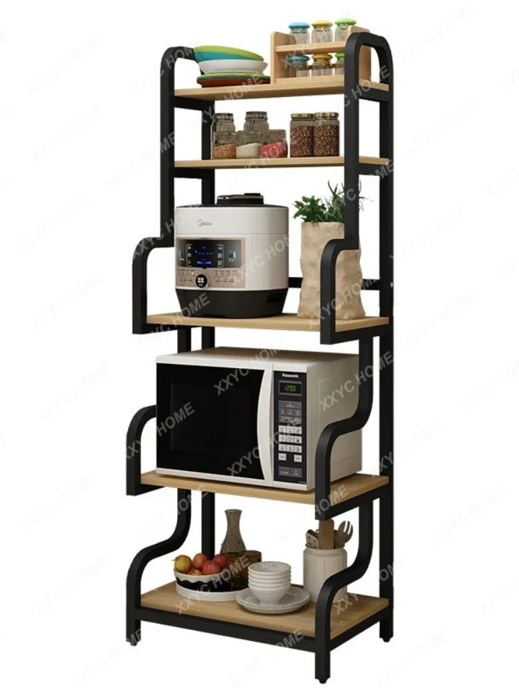 Kitchen Products Utensils Floor Multi-Layer Storage Rack Microwave Oven Storage Rack Household Kitchen Storage Rack