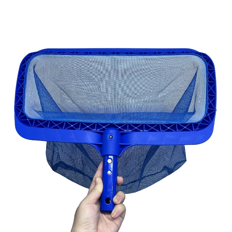 Râteau à feuilles de piscine, sac profond de grande capacité, cadre épais, filet d'écumoire de piscine avec poignée détachable