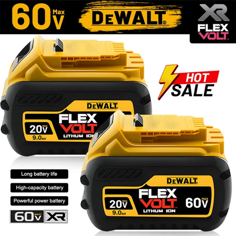 

DeWALT Original Battery 20V/60V 9Ah MAX FlexVolt for DCB606 DCB205 DCB206 DCB209 DCB182 Power Tool