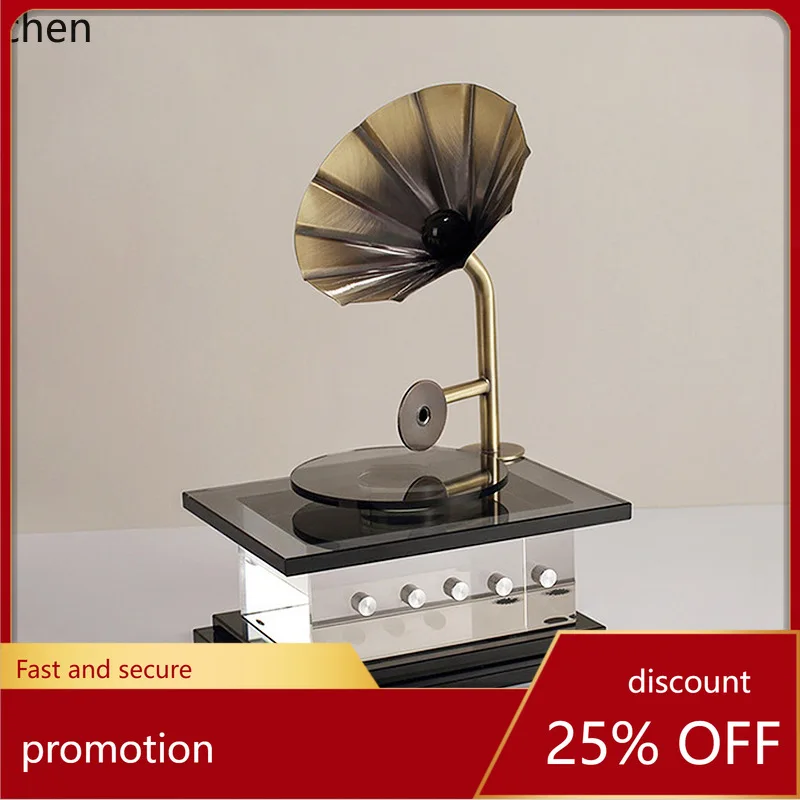 Zml gramophone radio ornament - minimalist style for model homes, sales centers, and living room decor