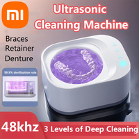 Xiaomi 48khz Ultrasonic Cleaning Machine Orthodontic Invisible Braces Retainer Denture Cleaner Tooth Cleaning Artifact Portable