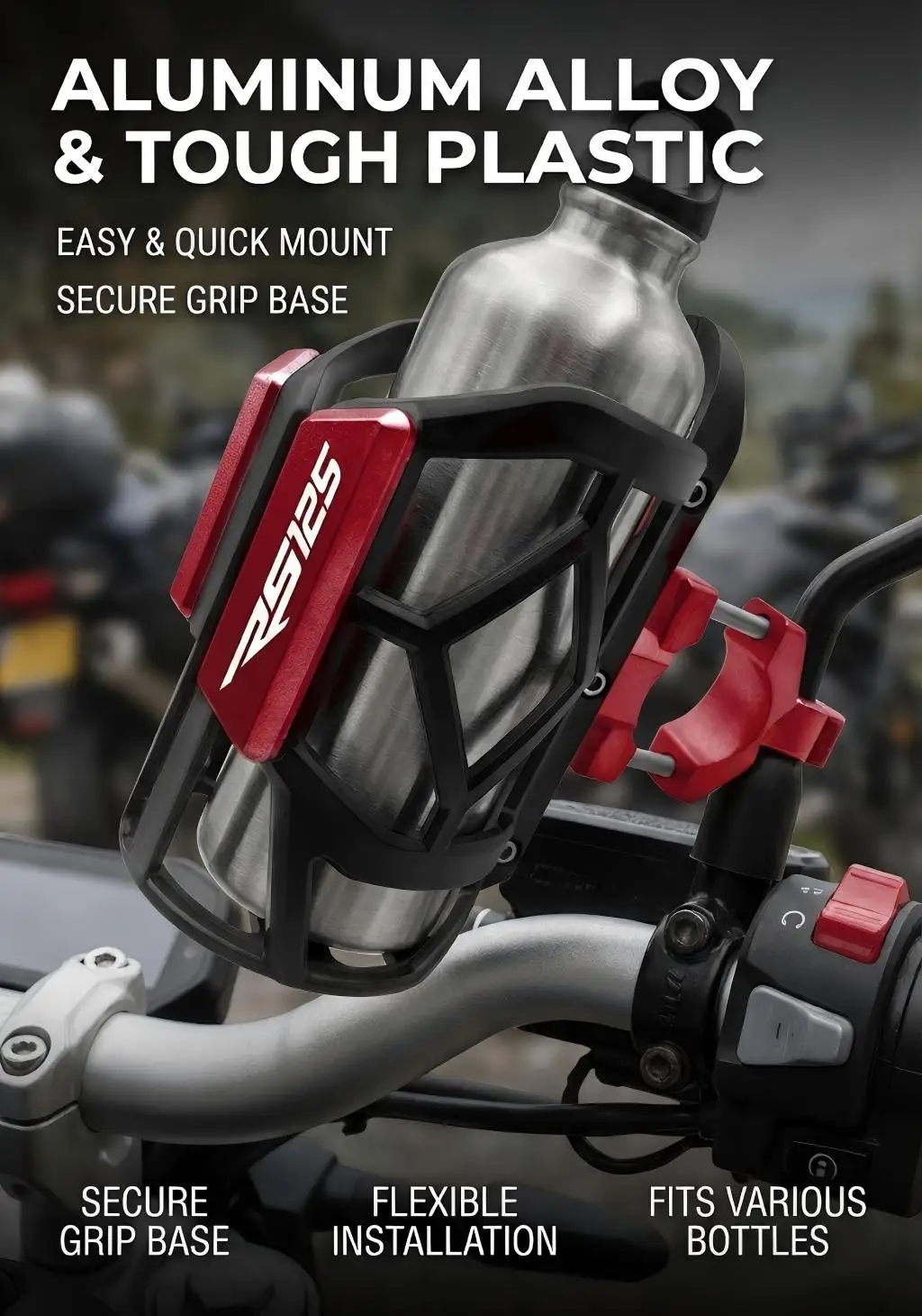 

For Aprilia RS125 RS 125 2006 2007 2008 2009 2010 2011 2012 2013 2014 2015 High Quality Motorcycle Beverage Water Cup Holder