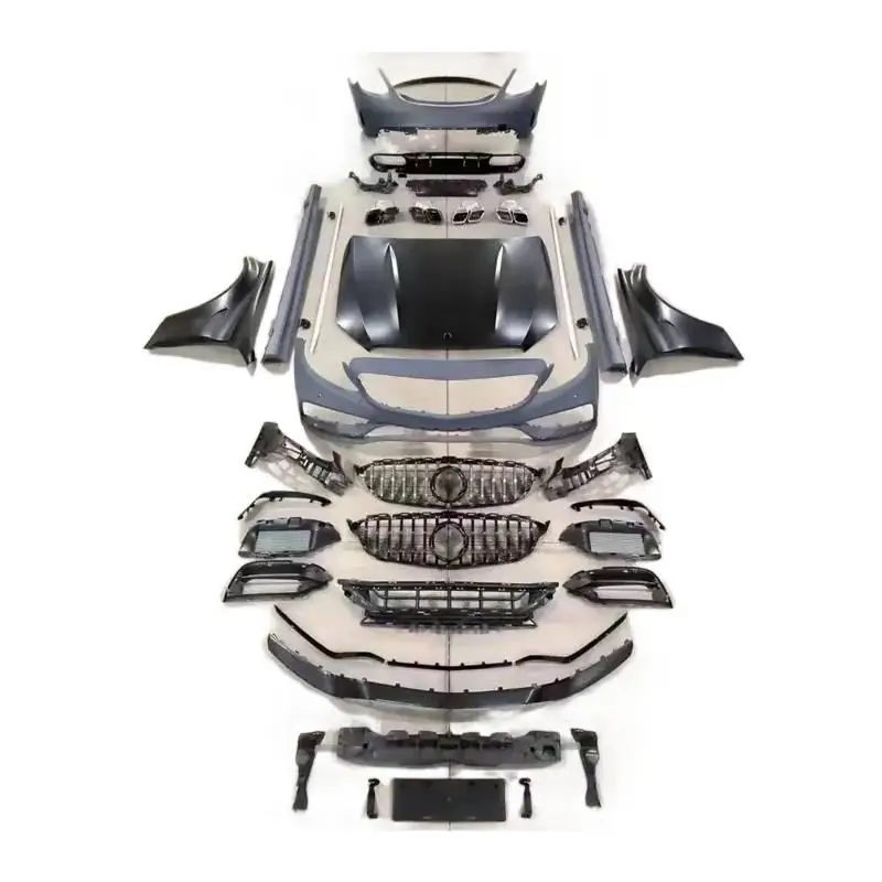 

c Class W205 Bodykit 2015-2021 to C63 Body Kit Front Bumper Rear Bumper Grille,headlights,taillights