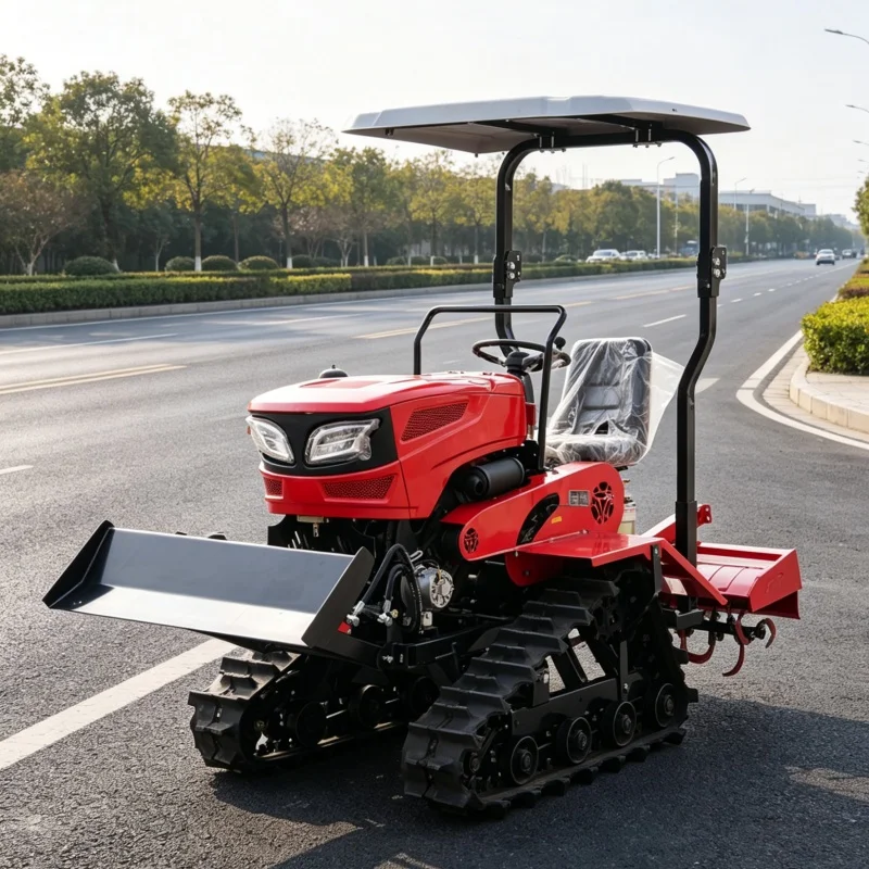 Customized 2026 Hot-selling Crawler Rotary Tiller, All-scenario Farm Cultivator, CE Certified Agricultural Ploughing view 3