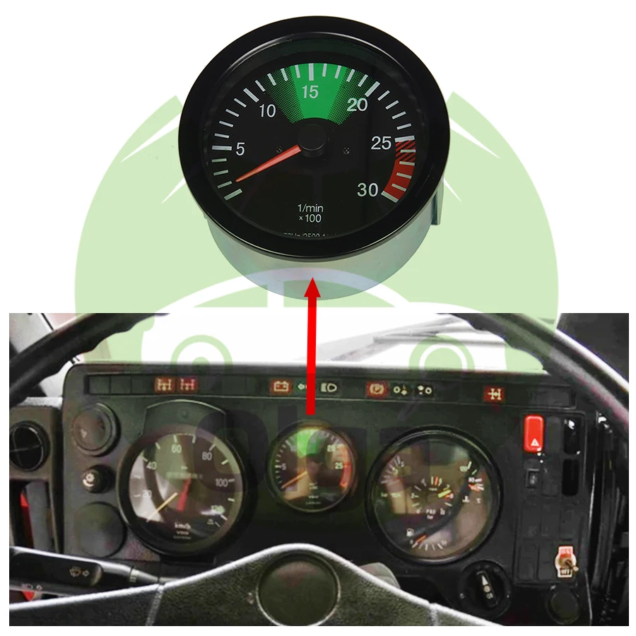 24V 100MM Heavy truck gauge Digitalc for Mercedes Truck Auto Parts Instrument Cluster Gauge 0025426916、0015424016  673Hz/2500