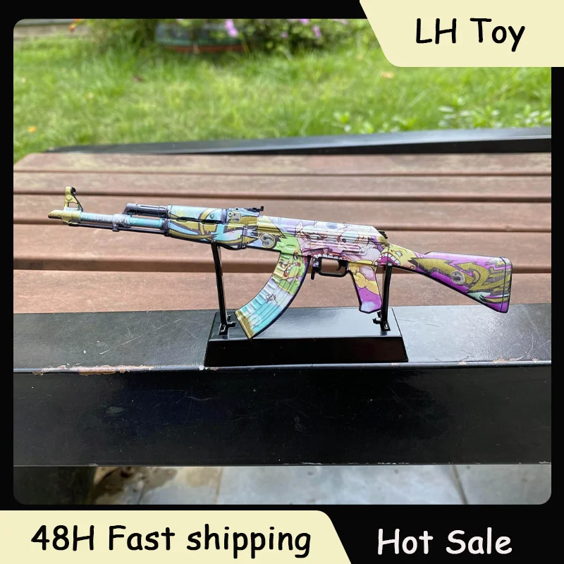 18cm GO'S Game Peripheral AK47 B The Monster Model Desktop Ornament Zinc Alloy Toy Model Gun Skin Collections Gifts Decorations