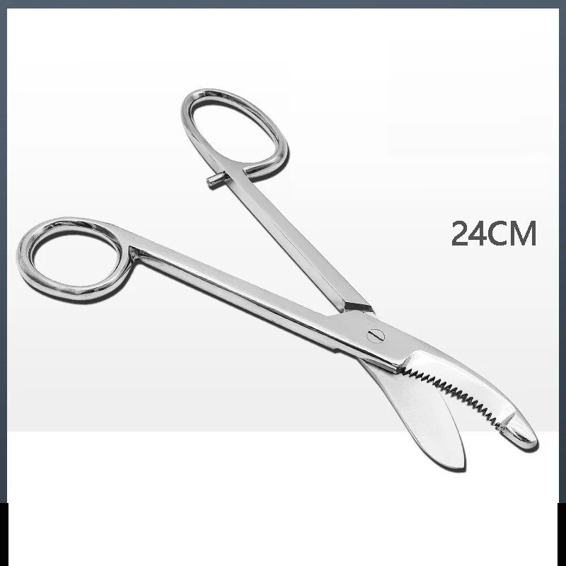 Stainless steel plaster scissors high hardness bandage scissors 24CM serrated scissors