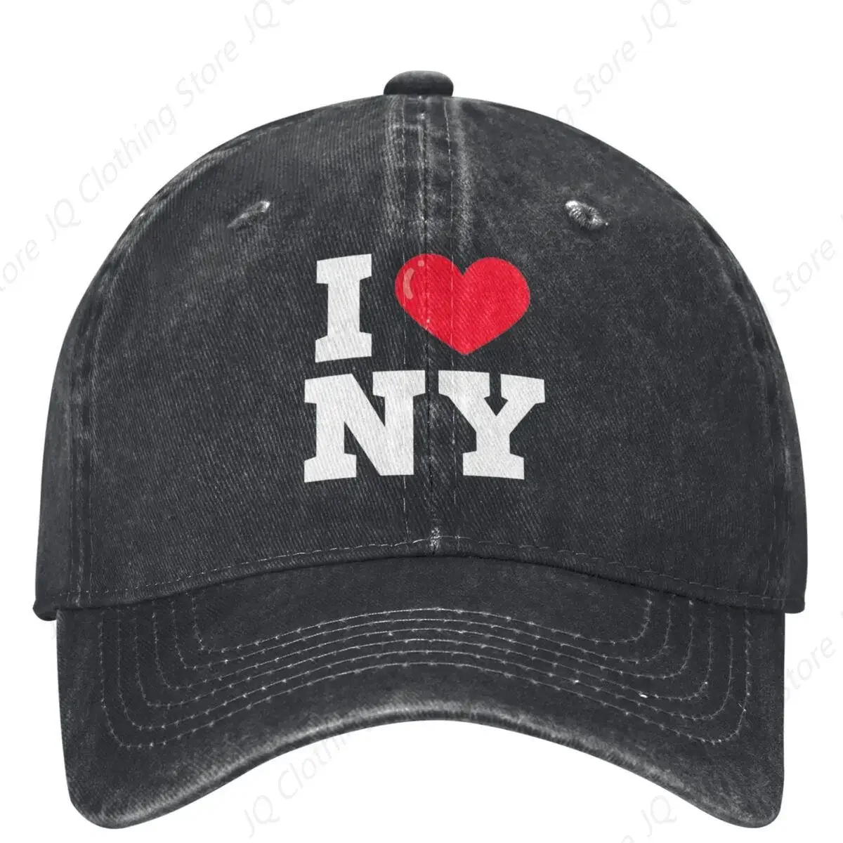 I Love New York Tourist I Heart Ny Washed Baseball Cap Casual Trucker Dad Hat Summer Male Outdoor Gym Sun-Proof Baseball Caps