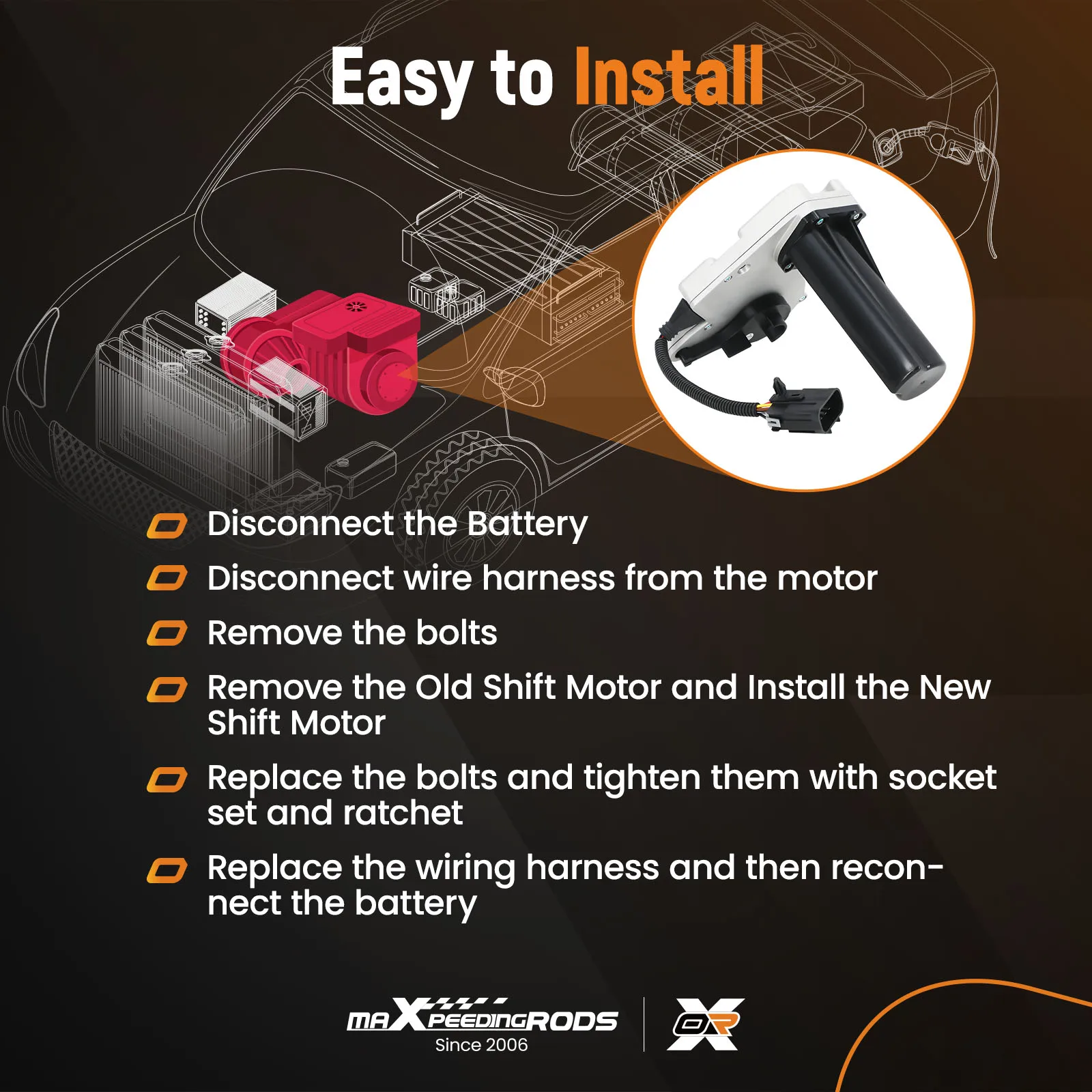 

Transfer Case Shift Motor for Cadillac Escalade ESV EXT 2003-2007 600-910 7-Pin