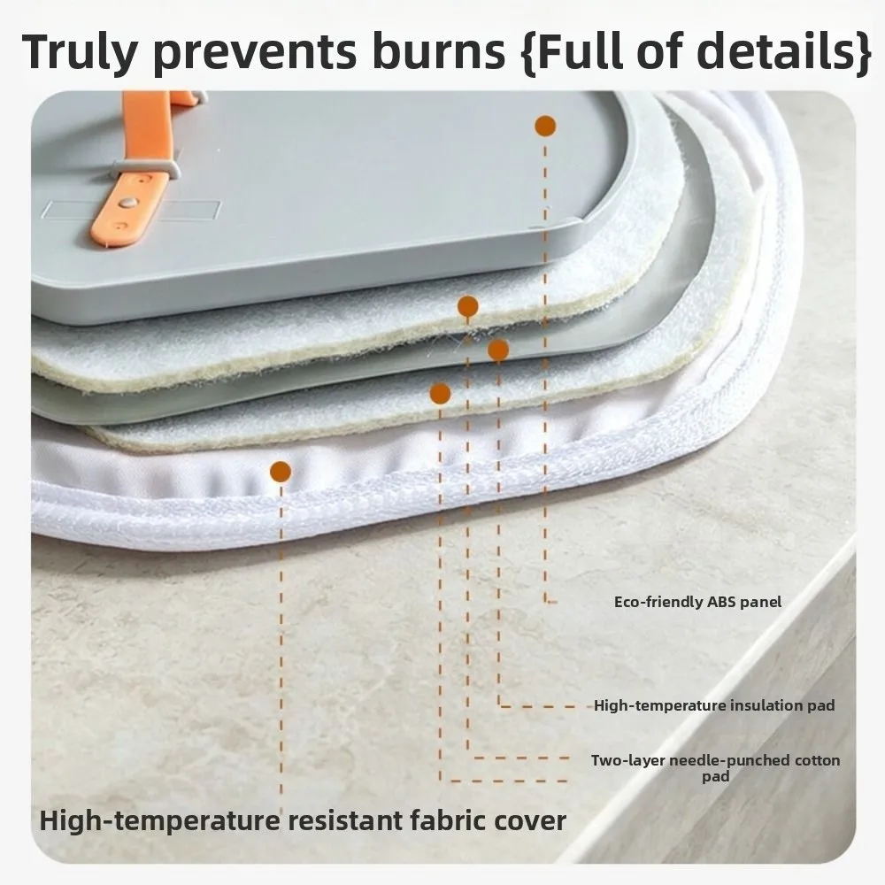 Heat Resistant Handheld Ironing Board Sponge Padding with Finger Loop Ironing Glove Garment Steamer Mitt