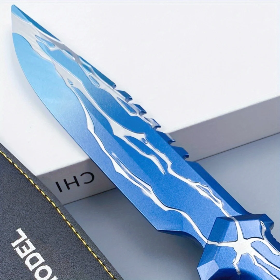 11in/28cm Blackwave Blade Katana Valorant Cosplay Prop Anime Metal Sword Ninja Knife Real Size Japanese Katana Samurai Sword