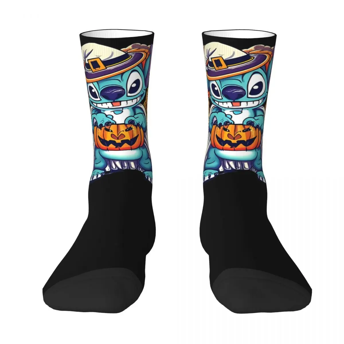 Men's Socks Halloween Stitch Stockings Autumn Kawaii Breathable Socks Graphic Running Sports Anti Skid Socks