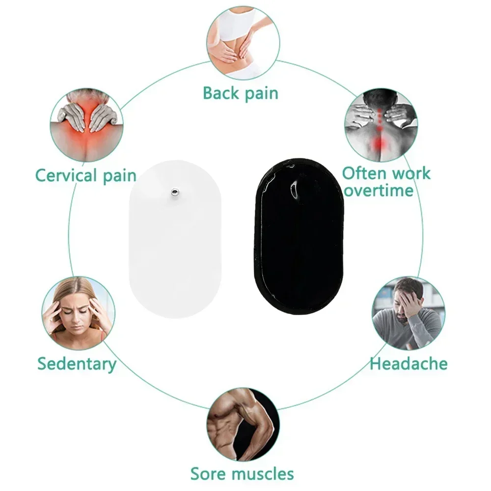 Almohadillas de masaje para pies, parches de acupresión para mejorar la circulación sanguínea, estimulador muscular EMS, repuesto de electrodos Tens, reutilizables