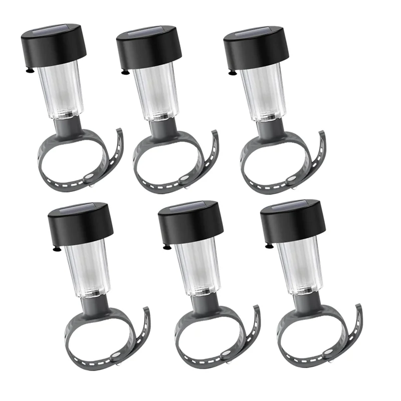 ABHU 6-пакет солнечных светильников для бассейна в рамке надземных бассейнов, аксессуары для украшения забора для открытого бассейна, водонепроницаемые