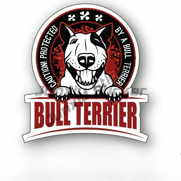 Bull Terrier Warning Sign Sticker Popular Decal Funny Car Warning Sticker