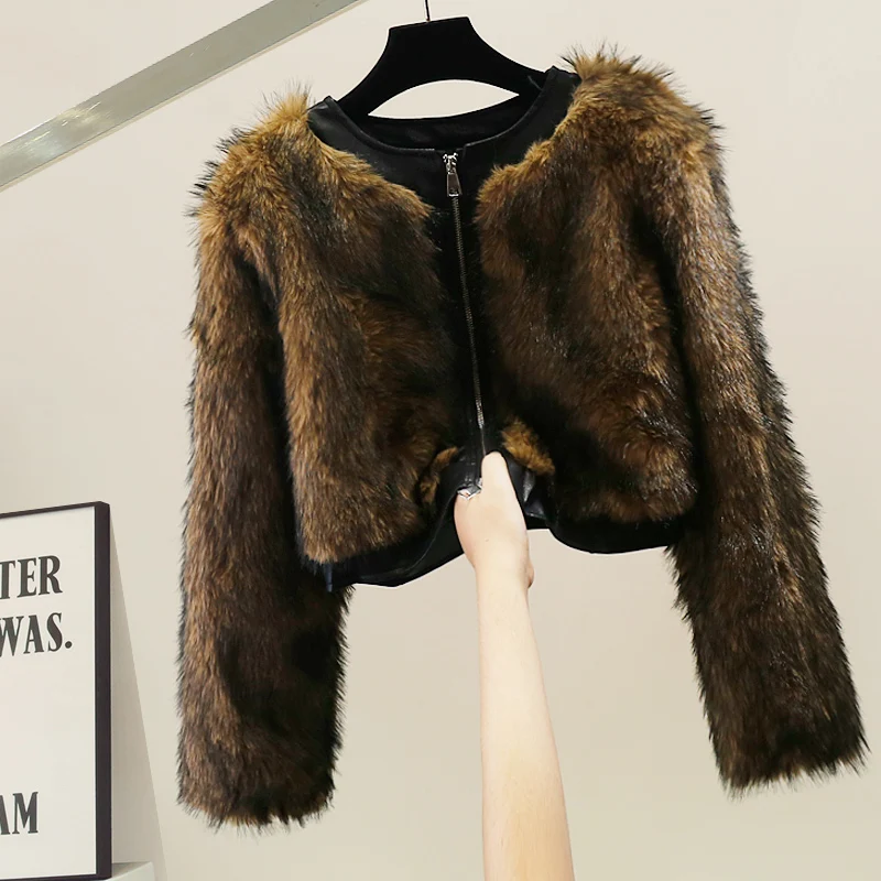 

Женский кардиган с эффектом похудения, утепленный, с круглым вырезом и молнией, модный повседневный, с длинными рукавами