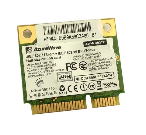 Nowość dla AzureWave AW-NB037H AR9285 AR5B195 AR9002WB-1NGCD Half Mini PCI-E Wifi Bluetooth3.0 Wlan bezprzewodowa karta wlan