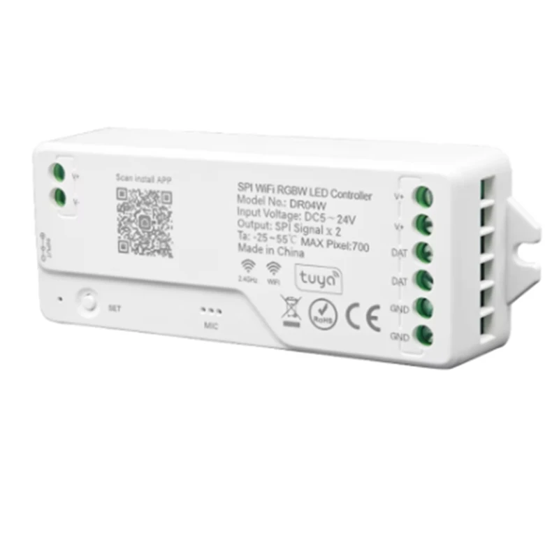 

A93G Tuya Wi-Fi светодиодный контроллер SPI RGBWIC SK6812 RGBW WS2814 COB 784 8996 адресуемый светодиодный светильник для Alexa Google Assistance