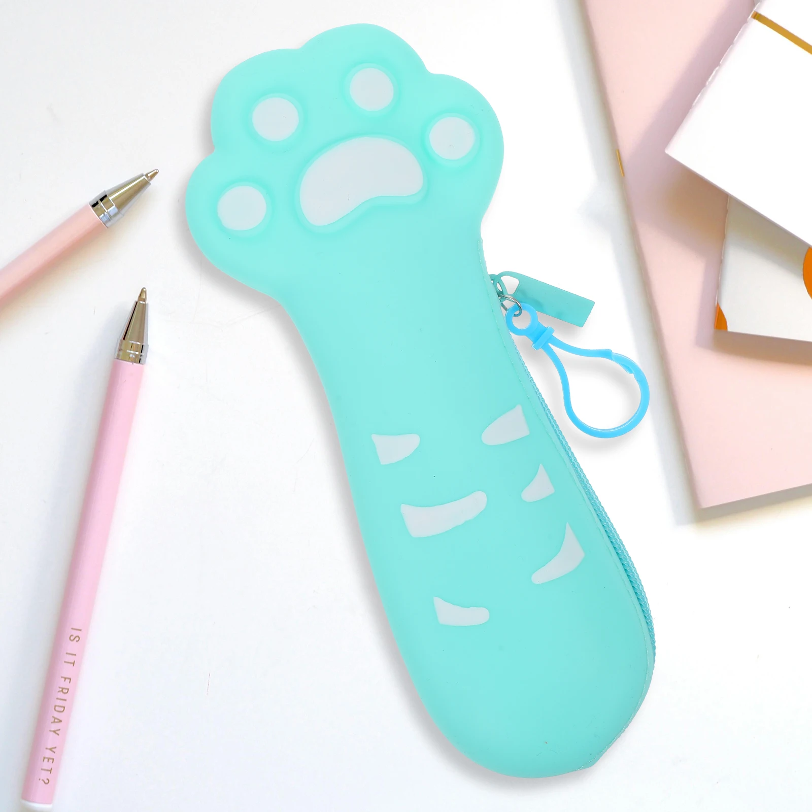 

Cute Cat Paw Pencil Case Aesthetic School Supplies Small Portable Pouch Organizer for Kids Travel Office Cute Pencil Case